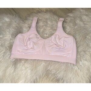 ABC 525 Mastectomy Massage Bra Unlined Wire Free Womens 36B Pink New